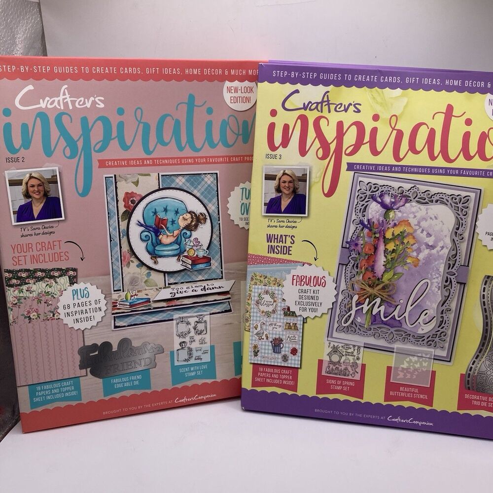 Crafters Inspiration Box Craft Sets Paper Guides Make Cards Lot Of 2